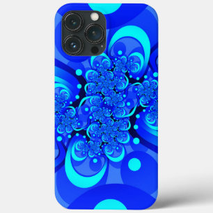 Blaue Farbtöne Moderne Abstrakte Fractal-Kunst Case-Mate iPhone Hülle
