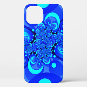 Blaue Farbtöne Moderne Abstrakte Fraktal-Kunst Case-Mate iPhone Hülle