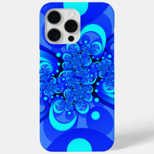 Blaue Farbtöne Moderne Abstrakte Fraktal-Kunst Case-Mate iPhone Hülle