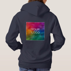 Blaue Farbvorlage Hochladen des Firmenlogos Hoodie