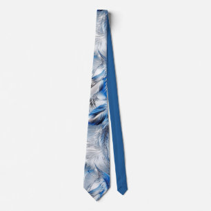 Blaue Feder Elegant Modern und Stylisch Krawatte