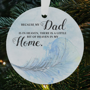 Blaue Feder himmlischer Weihnachtsbaum Ornament