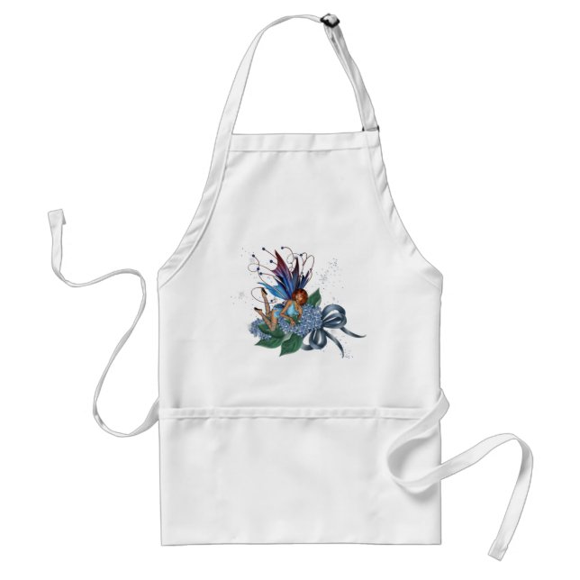 Blaue Fee für Blumenmuster Design 1 Schürze (Vorne)