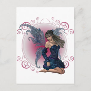 Blaue Fee Postkarte