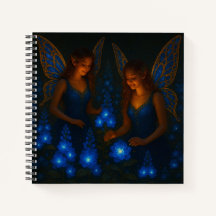 Blaue Fee Ruhig Friedlich Fantasie Blumenmuster