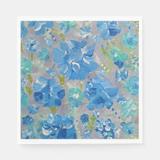 Blaue Feier-Blumen-Papier-Servietten Serviette