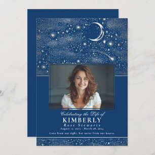 Blaue Feier zum Foto zur Beerdigung des Lebens Einladung