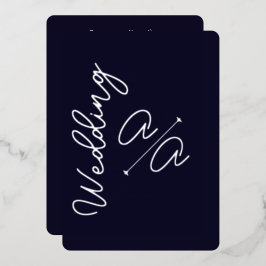 Blaue, feste, farbige Silberfolie Folieneinladung