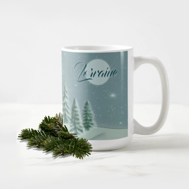 Blaue Fichten-Feiertags-Tasse Kaffeetasse (Von Creator hochgeladen)