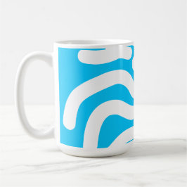 Blaue Fingerabdruck-Biometrie-Sicherheit Kaffeetasse