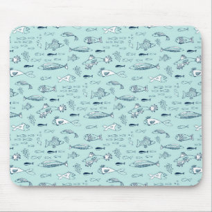 Blaue Fische Mousepad