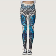 Blaue Fischleggings