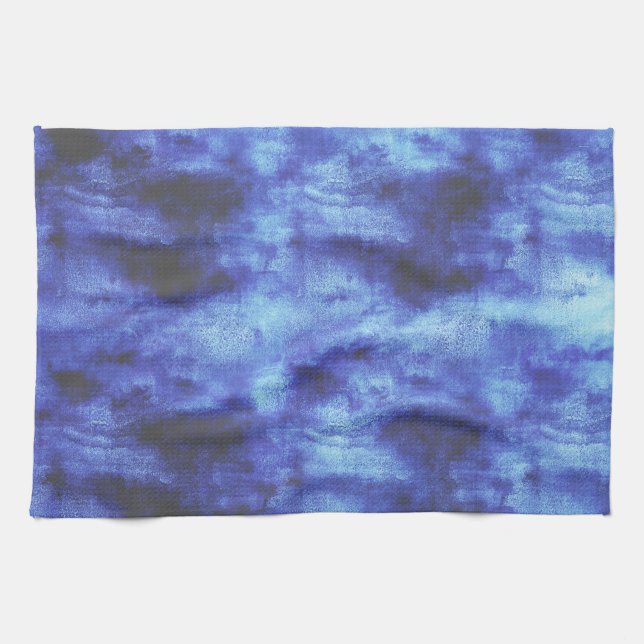 blaue Fläche Geschirrtuch (Horizontal)