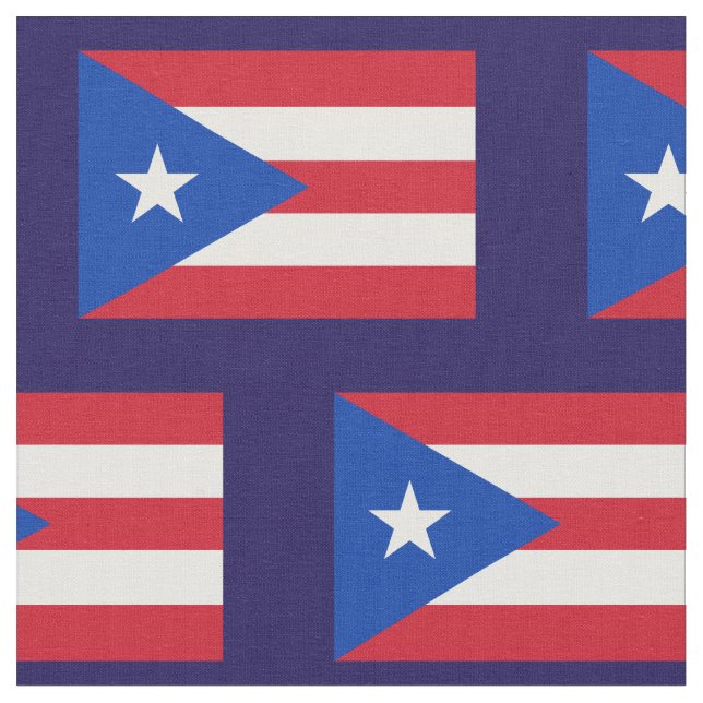 Blaue Flagge des Staates Puerto Rico Stoff (Nahaufnahme)