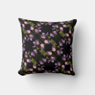 Blaue Flagge Iris Blume Abstraktes Muster Kissen