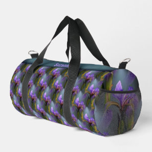 Blaue Flagge Iris Blume Art Muster Personalisiert Duffle Bag