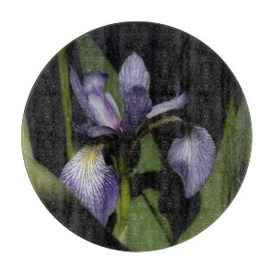 Blaue Flagge Iris-Blume Schneidebrett