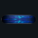 Blaue Flamme auf blauem Skateboard<br><div class="desc">Heiße blaue Flammen auf Beerenblau</div>