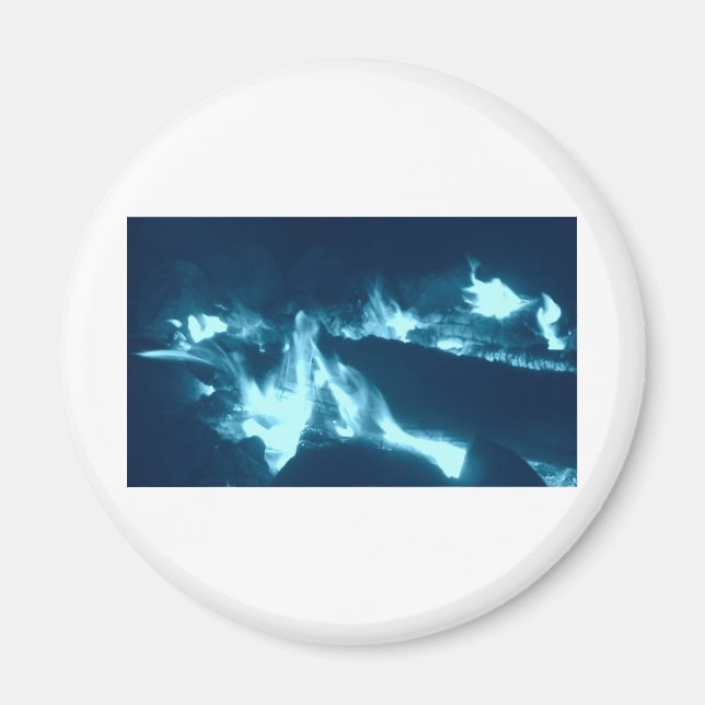 Blaue Flamme Magnet (Vorne)