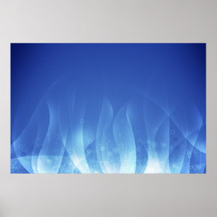 Blaue Flamme Poster
