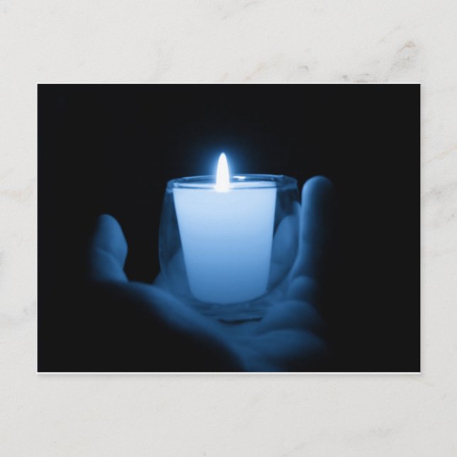 Blaue Flamme Postkarte (Vorderseite)