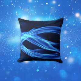 Blaue Flammen-Abstrakte Kunst Kissen
