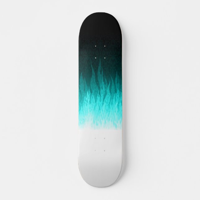 Blaue Flammen-Skateboard Skateboard (Vorne)