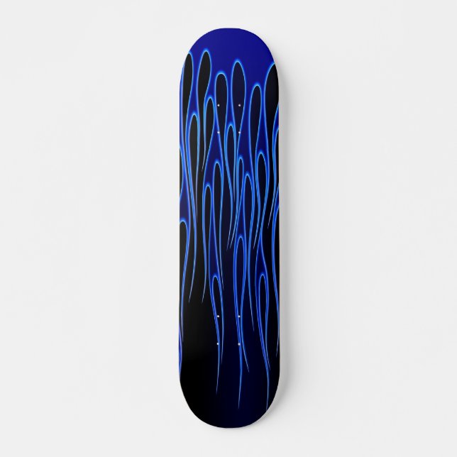 Blaue Flammen-Skateboard Skateboard (Vorne)
