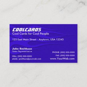 Blaue Flammen-Visitenkarte Visitenkarte