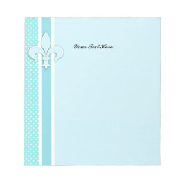 Blaue Fleur-de-Lis Notizblock