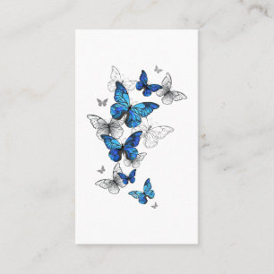 Blaue Fliegende Schmetterlinge Morpho Treuekarte