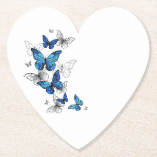 Blaue fliegende Schmetterlinge Morpho Untersetzer