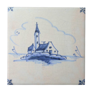 Blaue Fliese klassischer Antiquarian-Delfts -
