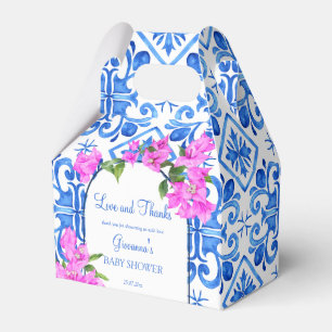 Blaue Fliesen Bougainvillea Babydusche Sonderanfer Geschenkschachtel