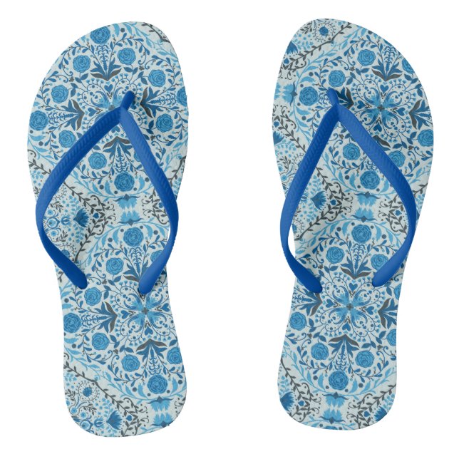 Blaue Fliesen Flip Flops (Fußbett)