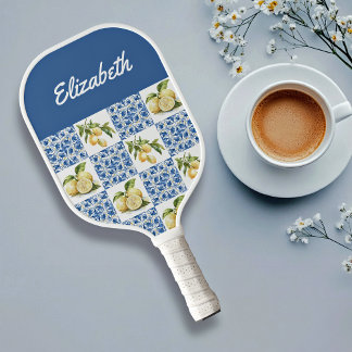 Blaue Fliesen Französisches Landhaus Zitronen Indi Pickleball Schläger