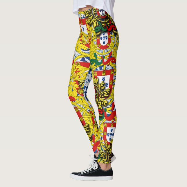 Blaue Fliesen Leggings (Links)