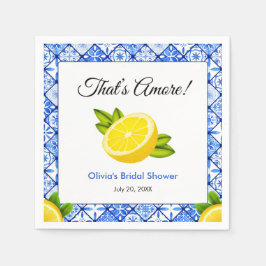 Blaue Fliesen Mediterranean That's Amore Brautpart Serviette