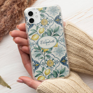 Blaue Fliesen-Monogramm Französisches Landhaus-Zit Case-Mate iPhone 14 Hülle