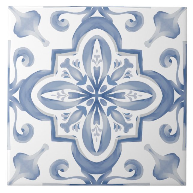 Blaue Fliesen, Mosaik, Majolika, Fliese (Vorderseite)