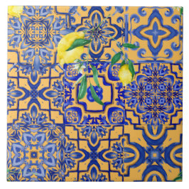 Blaue Fliesen, Mosaik, Majolika, Fliese