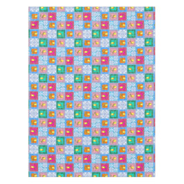 Blaue Fliesen, Mosaik, Majolika, Zitrone, Tischdecke