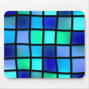 Blaue Fliesen Mousepad
