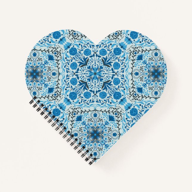 Blaue Fliesen Notizbuch (Vorderseite)