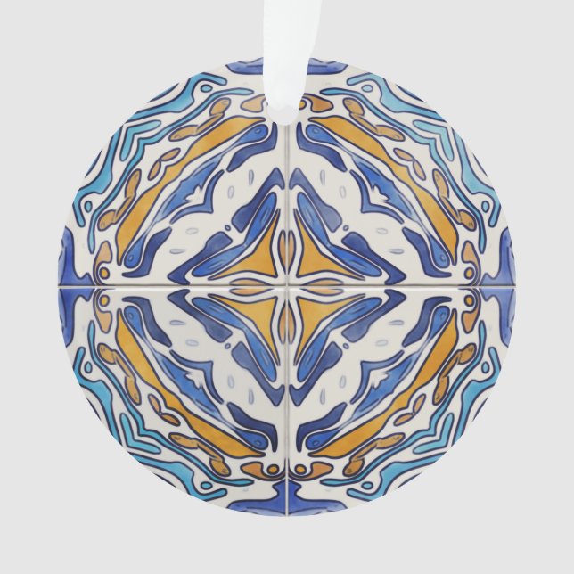 Blaue Fliesen Ornament (Vorderseite)