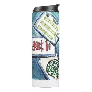 Blaue Fliesen Thermosbecher