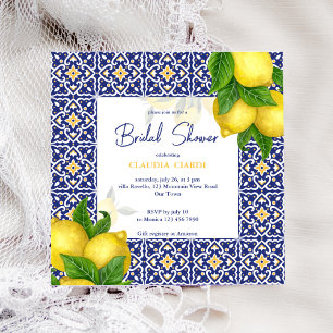 Blaue Fliesen Zitrone Amalfi Positano Brautparty