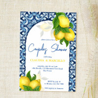Blaue Fliesen Zitrone Amalfi Positano Paare Dusche