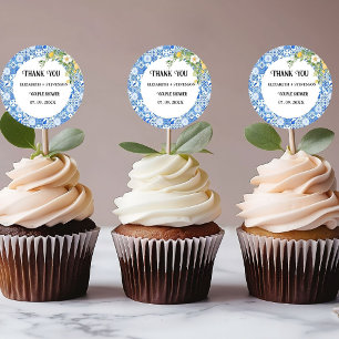 Blaue Fliesenleder Dusche Runder Aufkleber