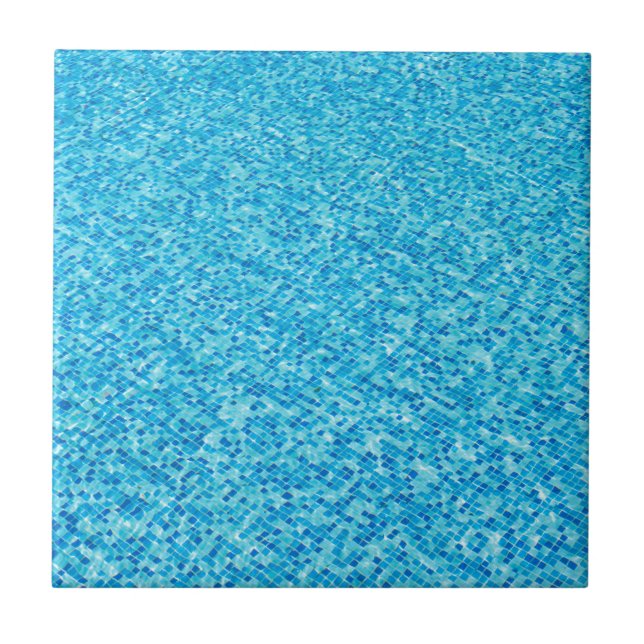 Blaue Fliesenmuster Fliese (Vorderseite)